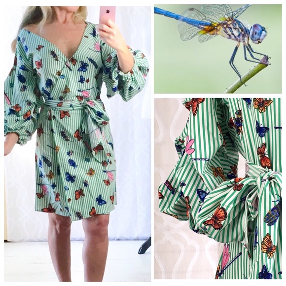 All Bugs Invited Garden Party Wrap Dress - Picture 8 of 8